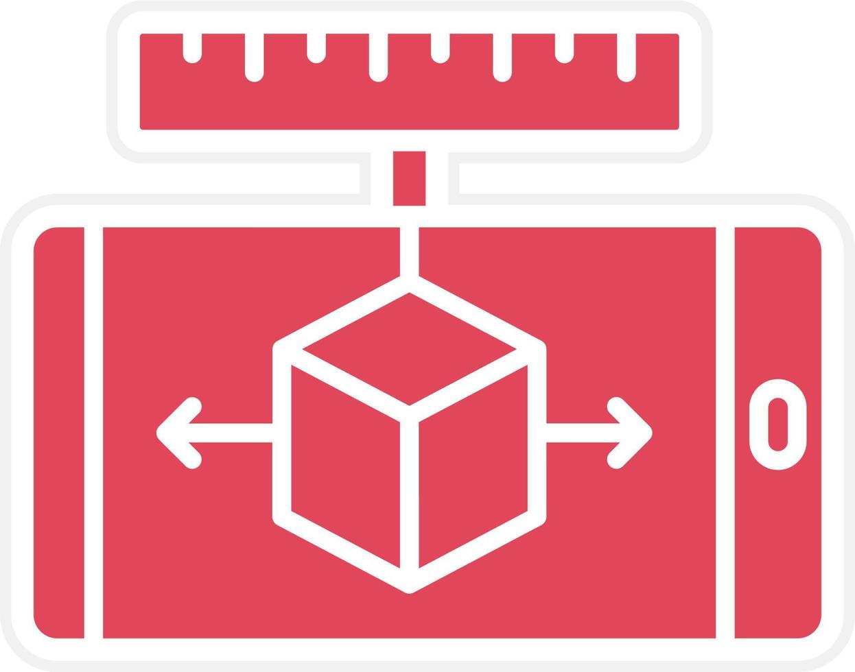 estilo de icono de medición de ar vector