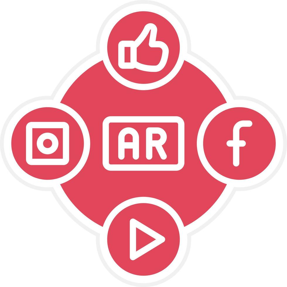 estilo de icono social ar vector