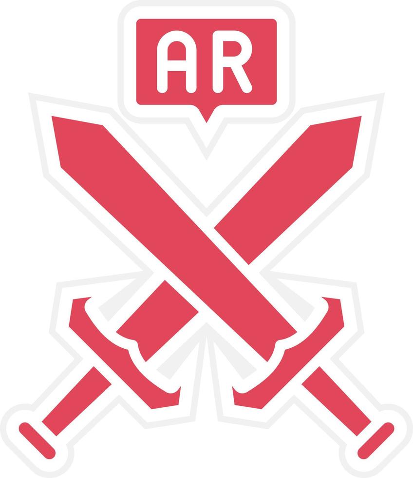 Ar Sword Fight Icon Style vector