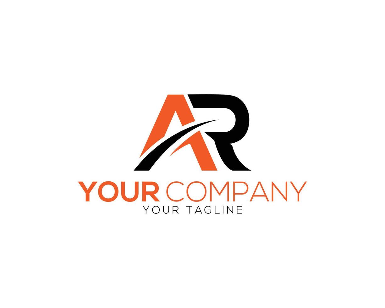 Creative AR Letter Logo Icon Design Concept Vector illustration.