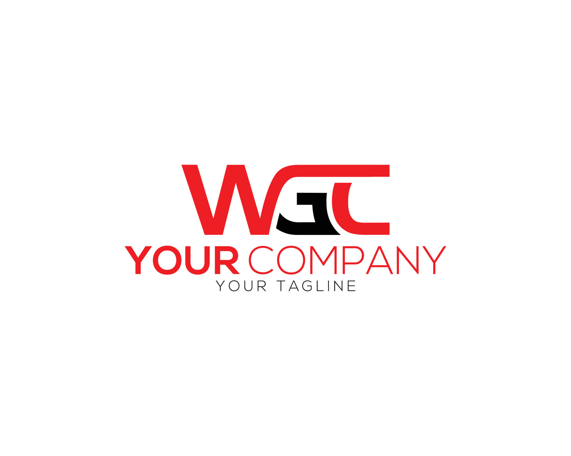 Creative Letter WGC Logo Icon Design Concept Vector illustration