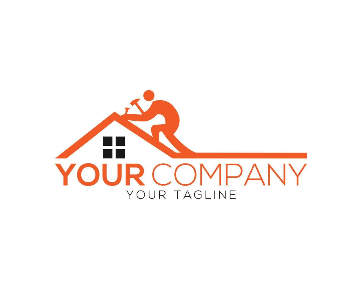 Construction Home House Builders Repair Remodeling Logo Icon Design Vector