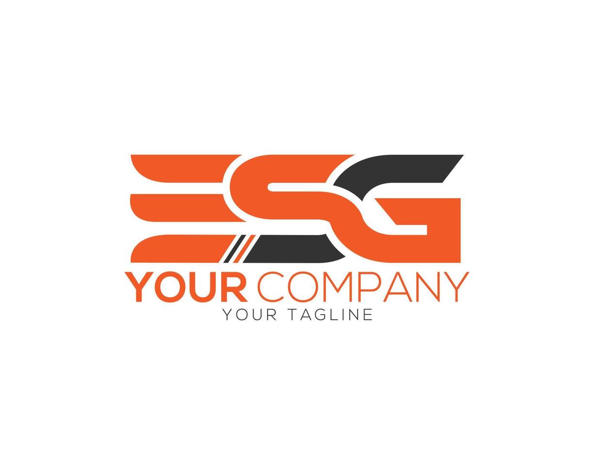 Letter ESG Logo Simple Design Concept Vector Symbol illustration.