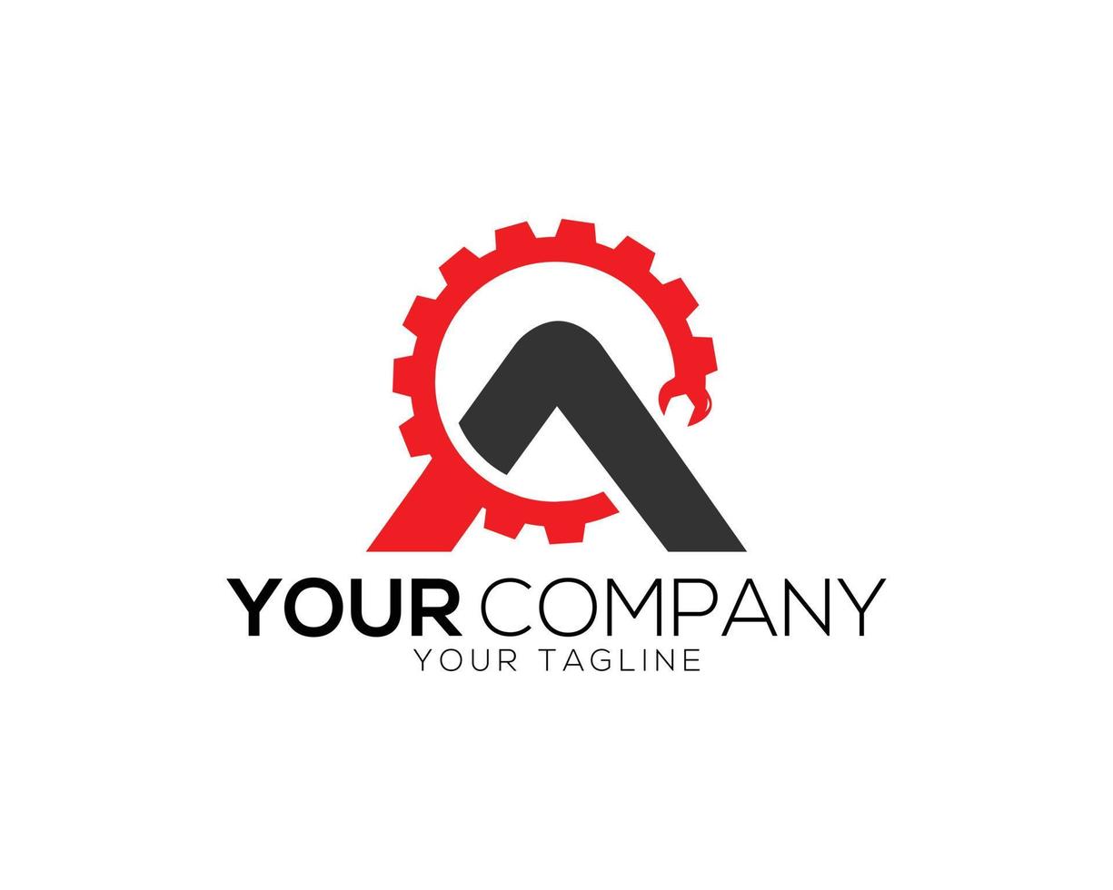 Letter A Circle Automotive Engineering And Mechanical Services Logo Design Template Vector Concept.