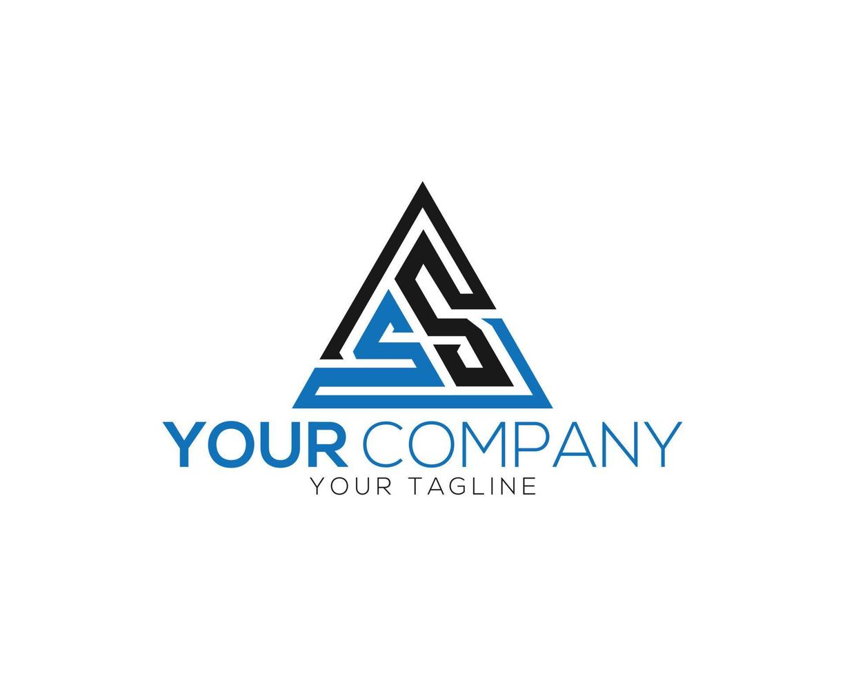 Triangle SS Letter Logo Icon Modern Design Vector Symbol illustration.