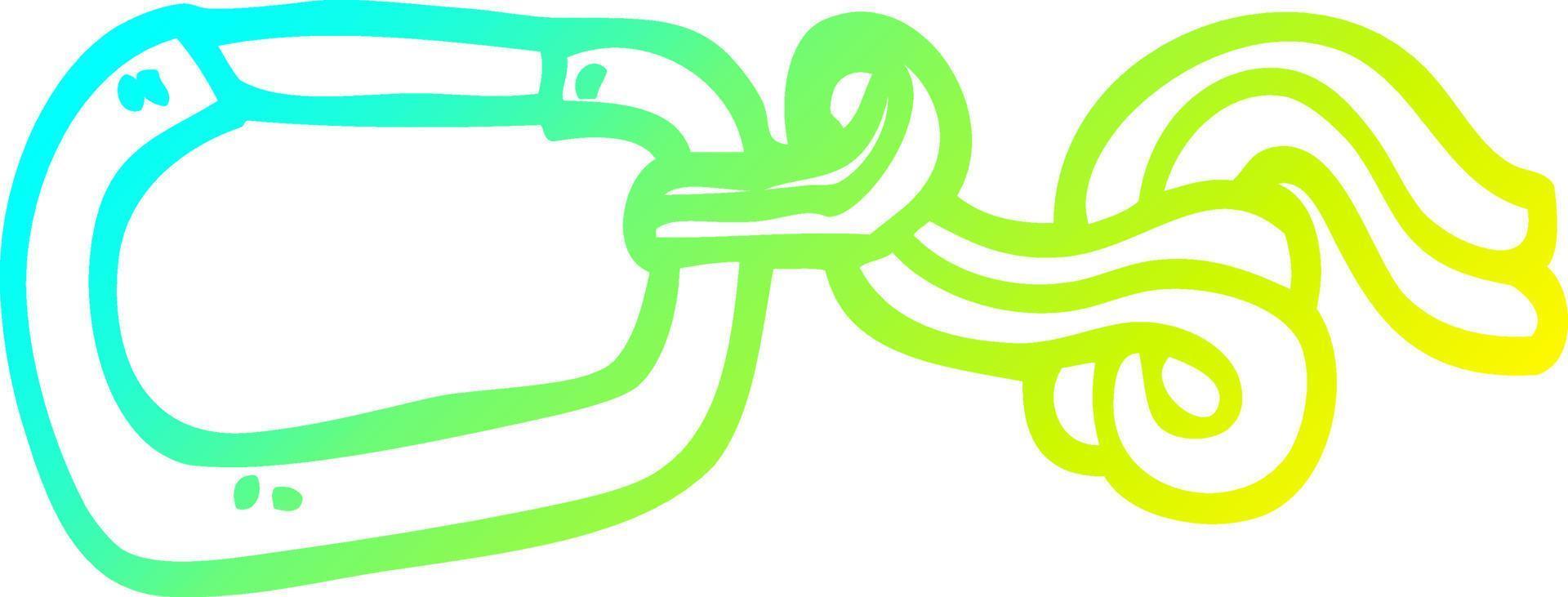 cold gradient line drawing cartoon clip and rope vector
