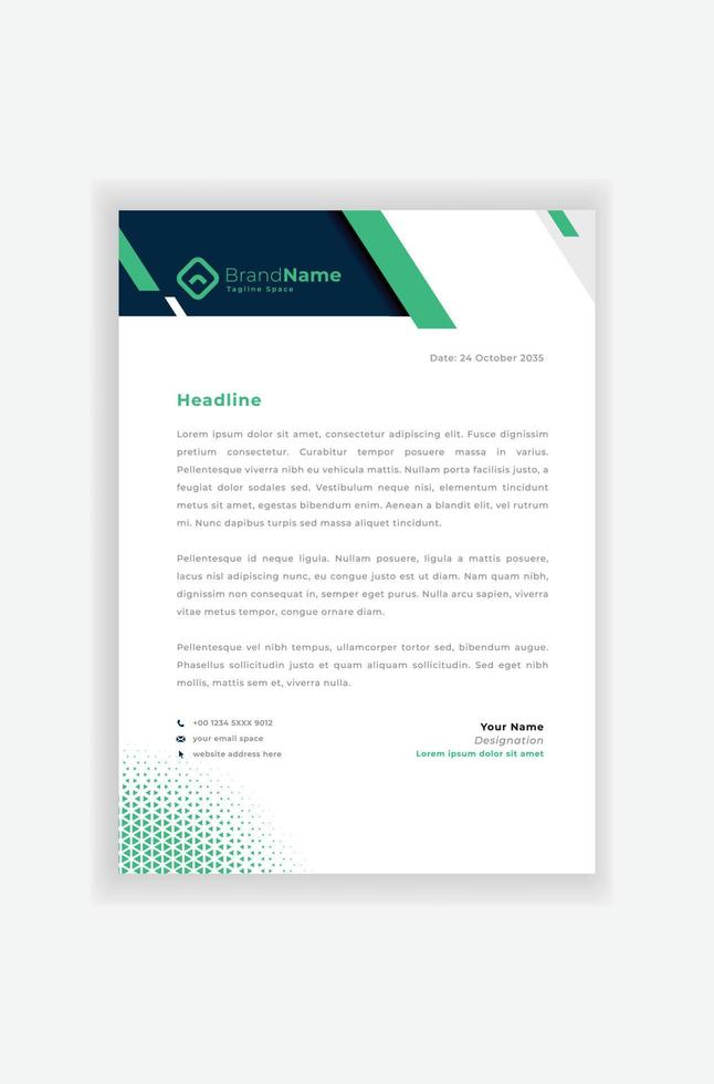 Corporate Letterhead Template design vector