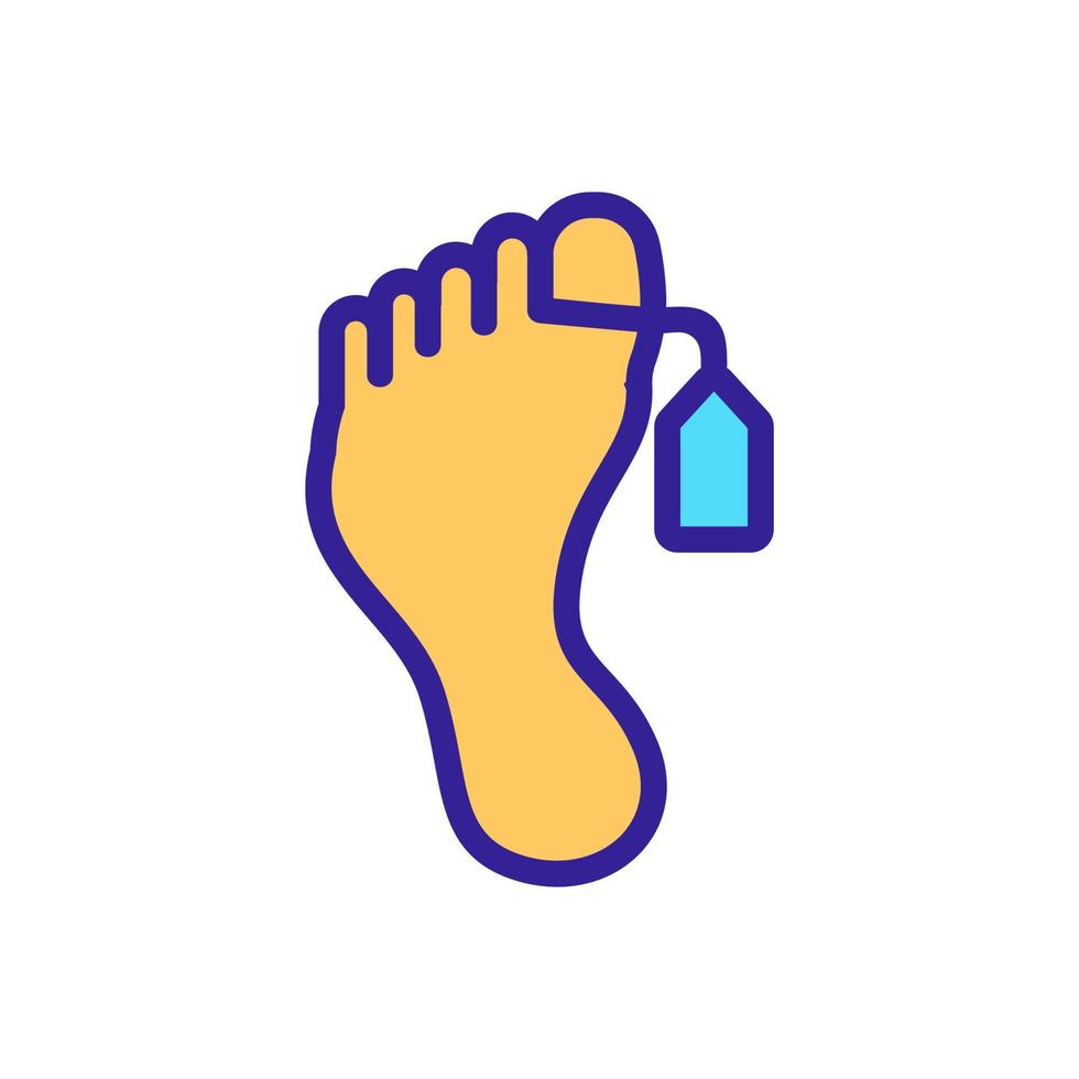 foot death icon vector. Isolated contour symbol illustration vector