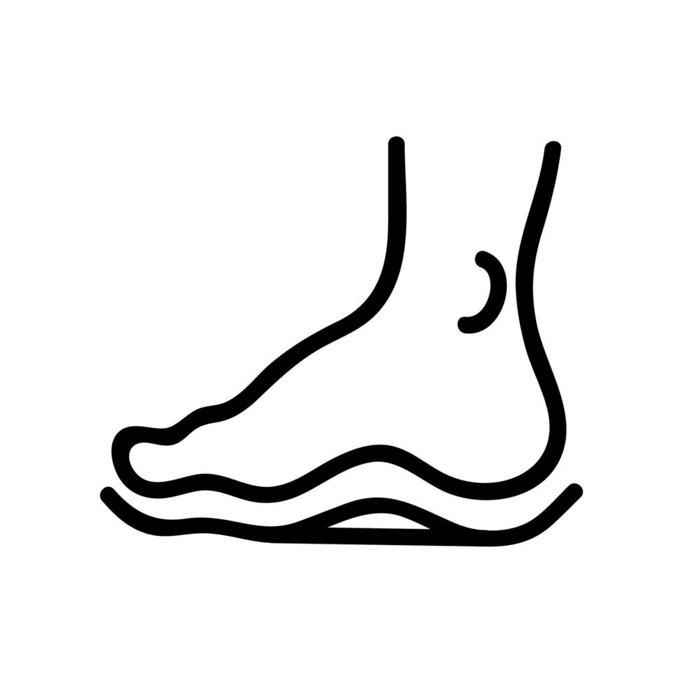 Foot is a flat vector icon. Isolated contour symbol illustration