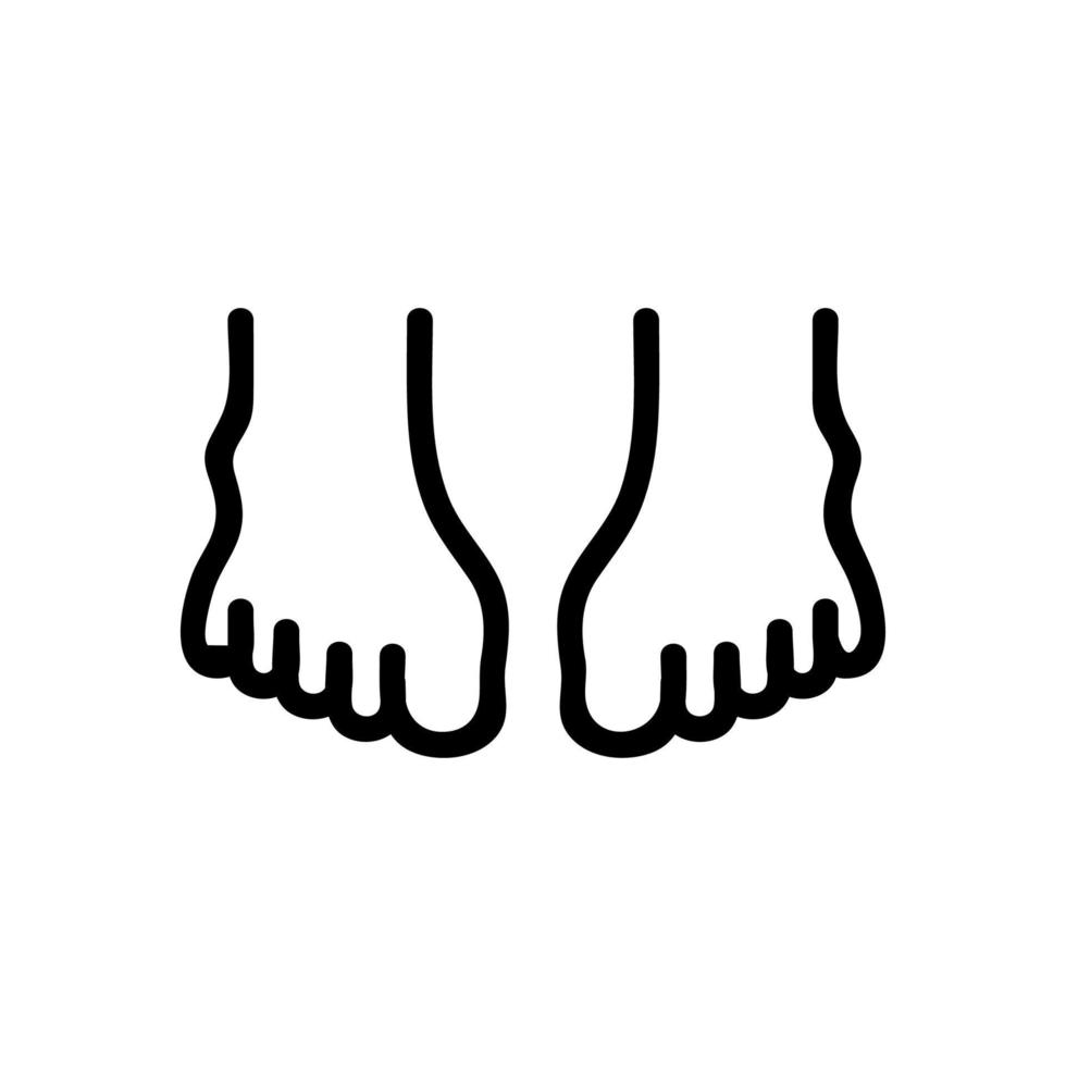 foot icon vector. Isolated contour symbol illustration vector