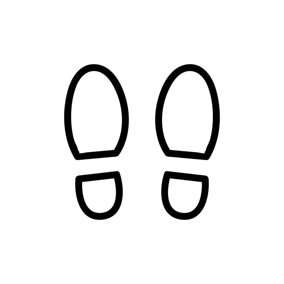 vector de icono de huella de pie. ilustración de símbolo de contorno aislado