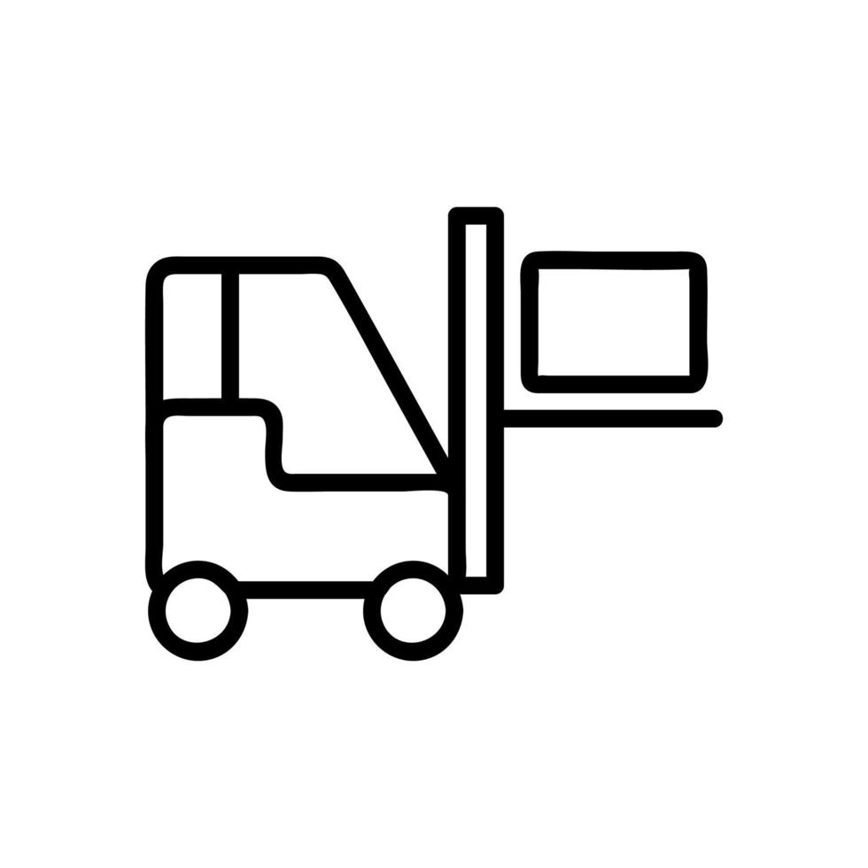 The forklift icon vector. Isolated contour symbol illustration vector