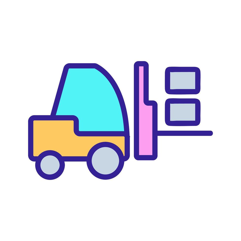 The forklift icon vector. Isolated contour symbol illustration vector