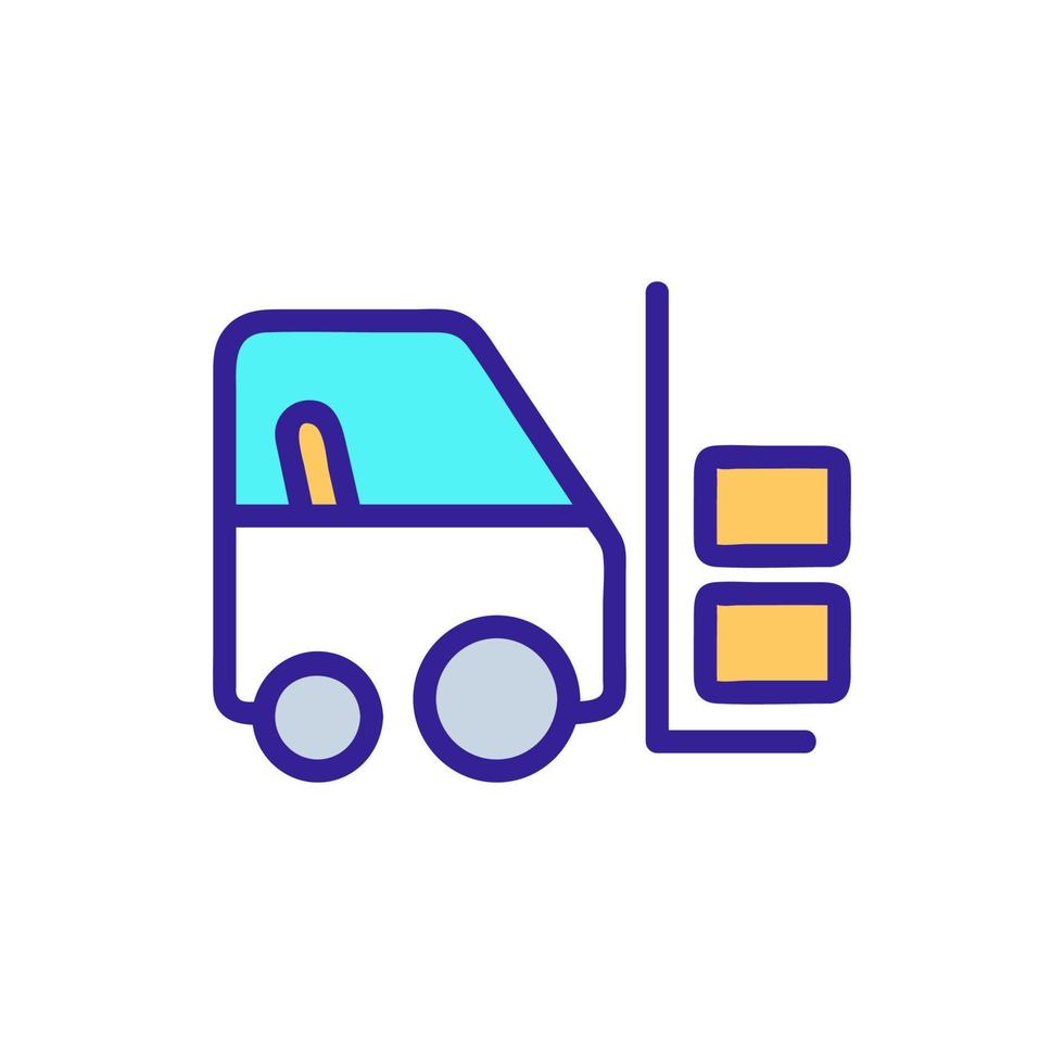 The forklift icon vector. Isolated contour symbol illustration vector