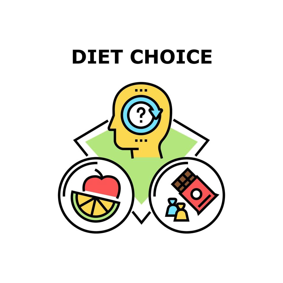 Diet Choice Vector Concept Color Illustration
