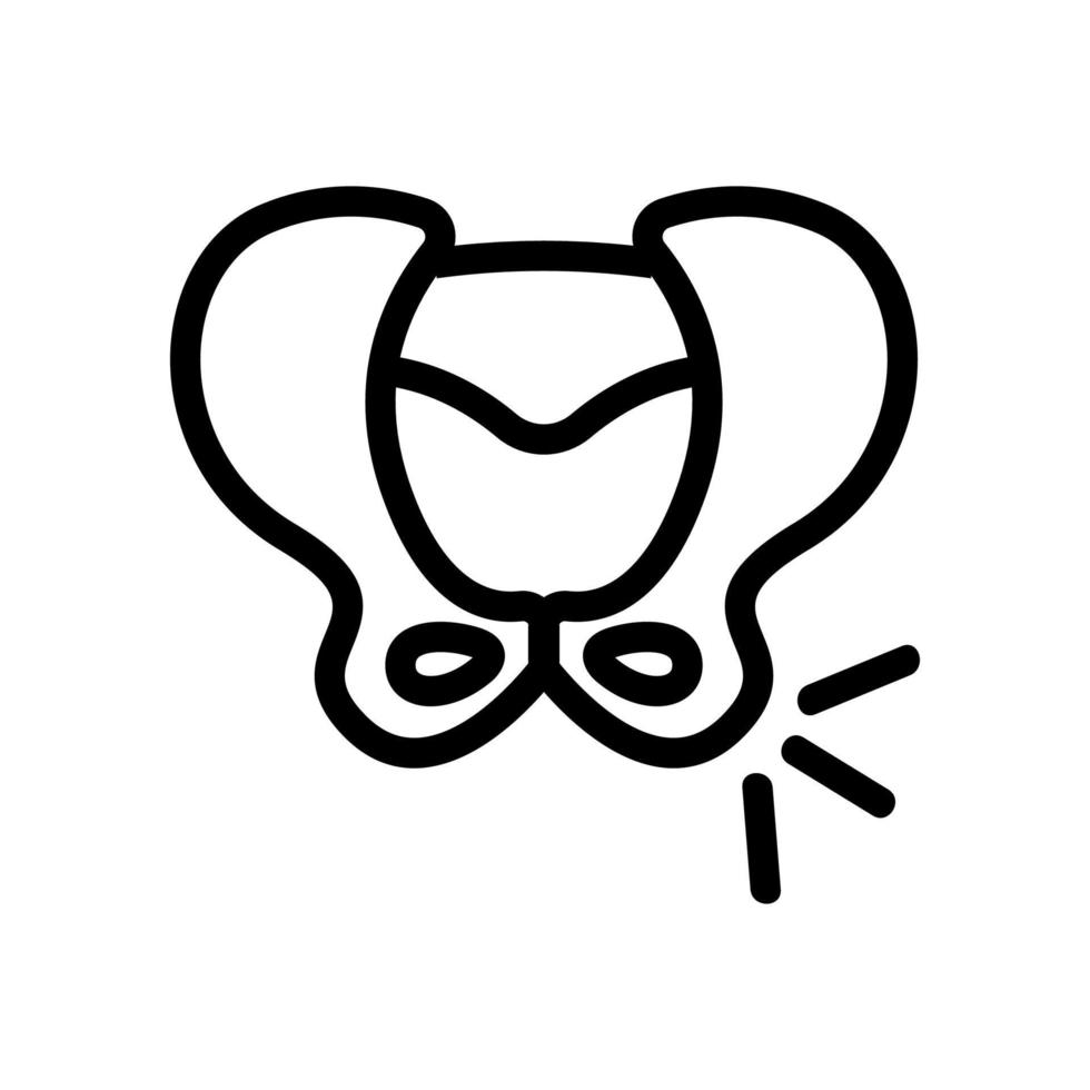 bruised bone icon vector. Isolated contour symbol illustration vector