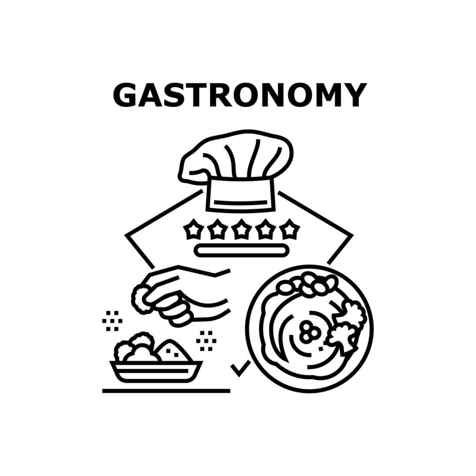 Ilustraciones de iconos gastronomia vector