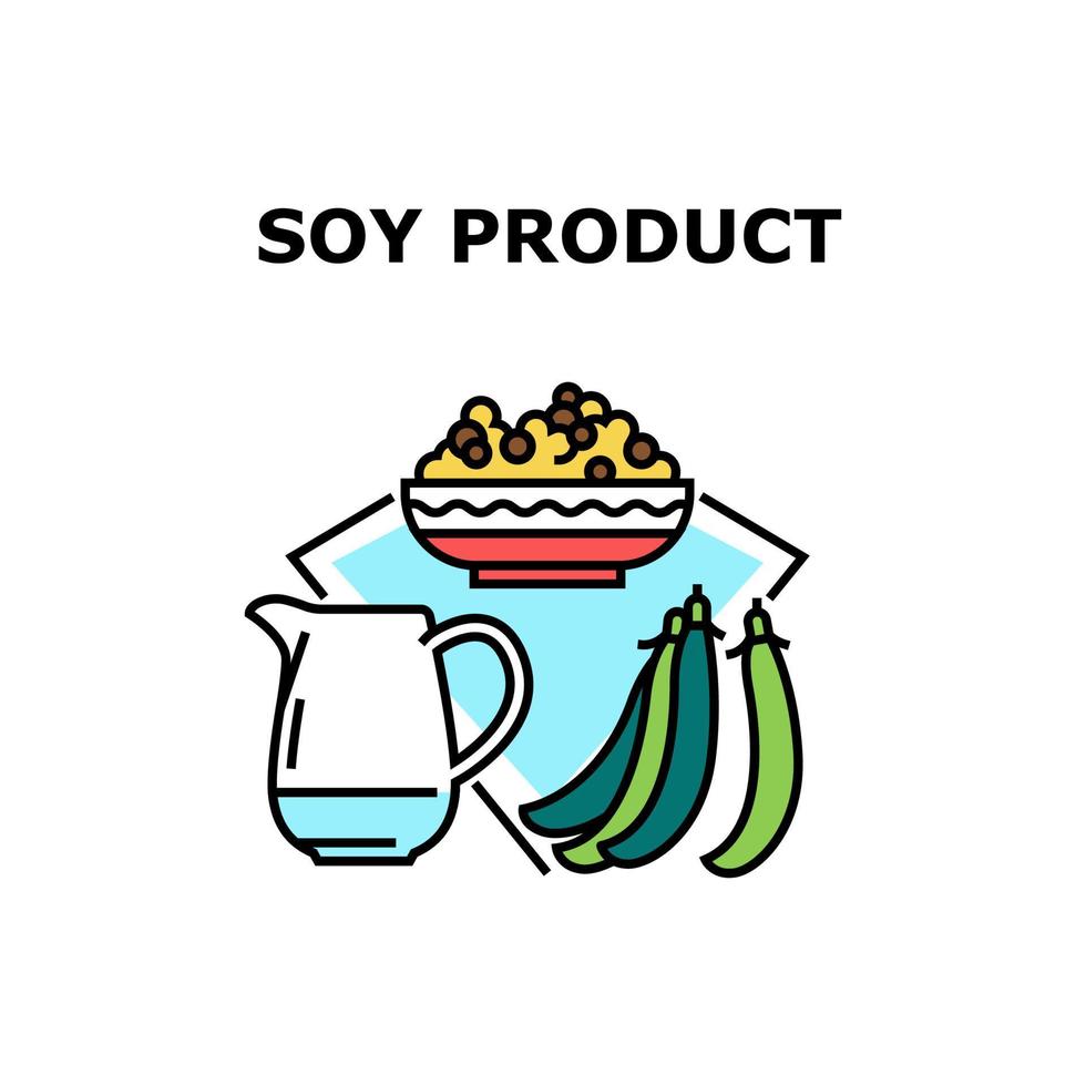 Soy Product Vector Concept Color Illustration