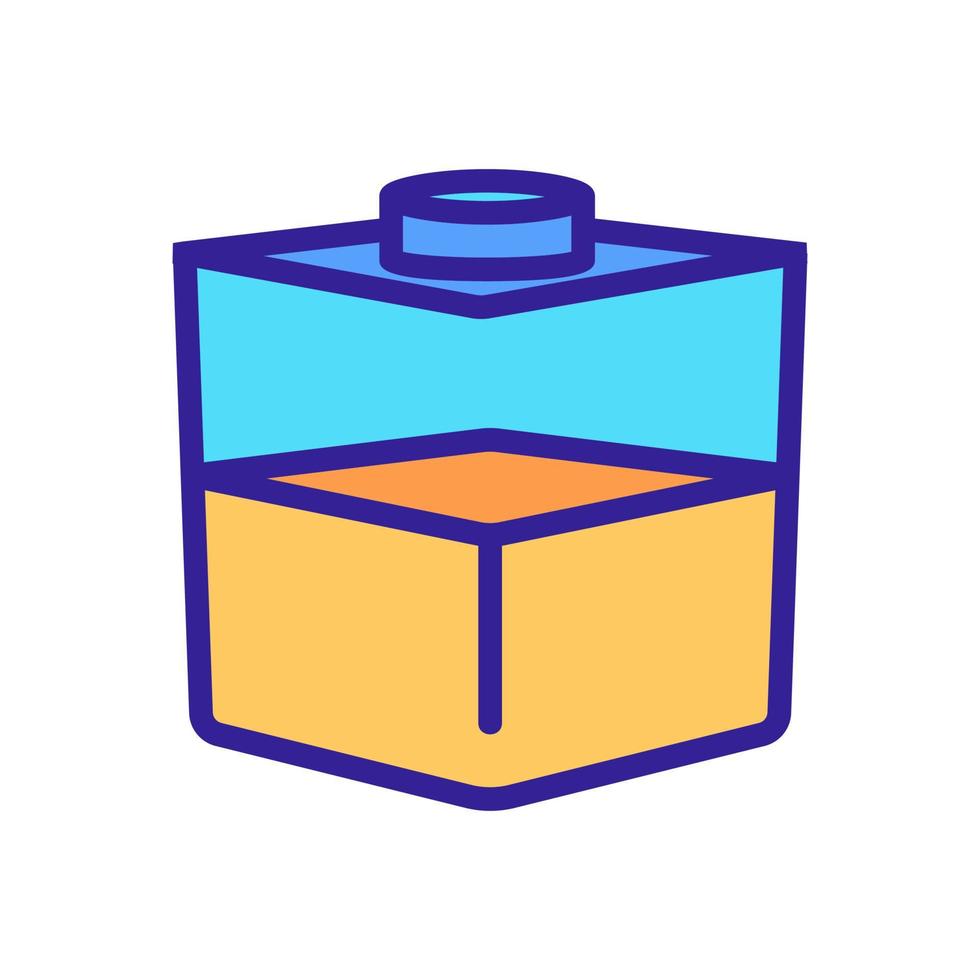 square liquid container icon vector outline illustration