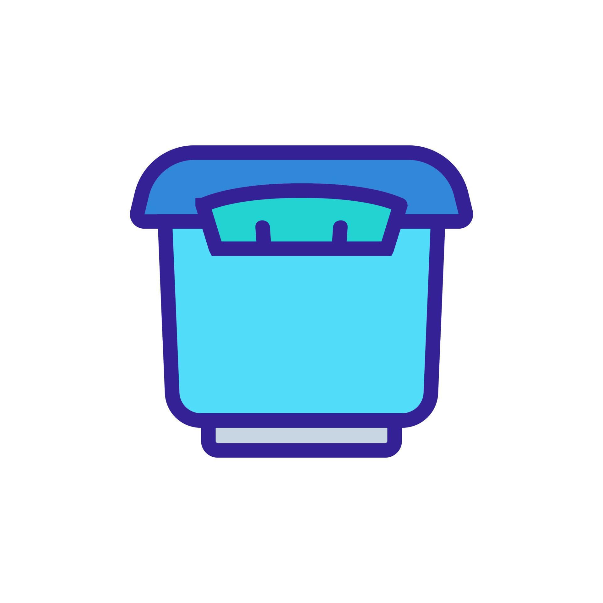 tightly closed storage container icon vector outline illustration