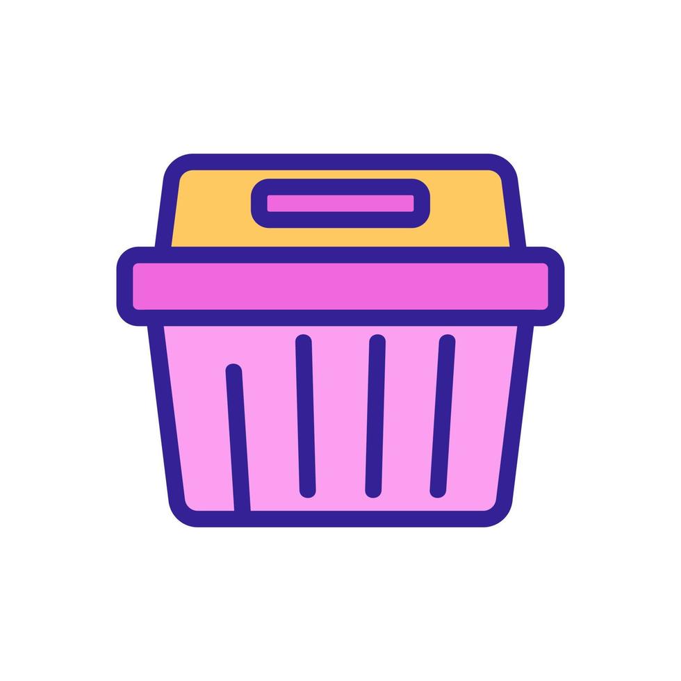 rectangular food container icon vector outline illustration