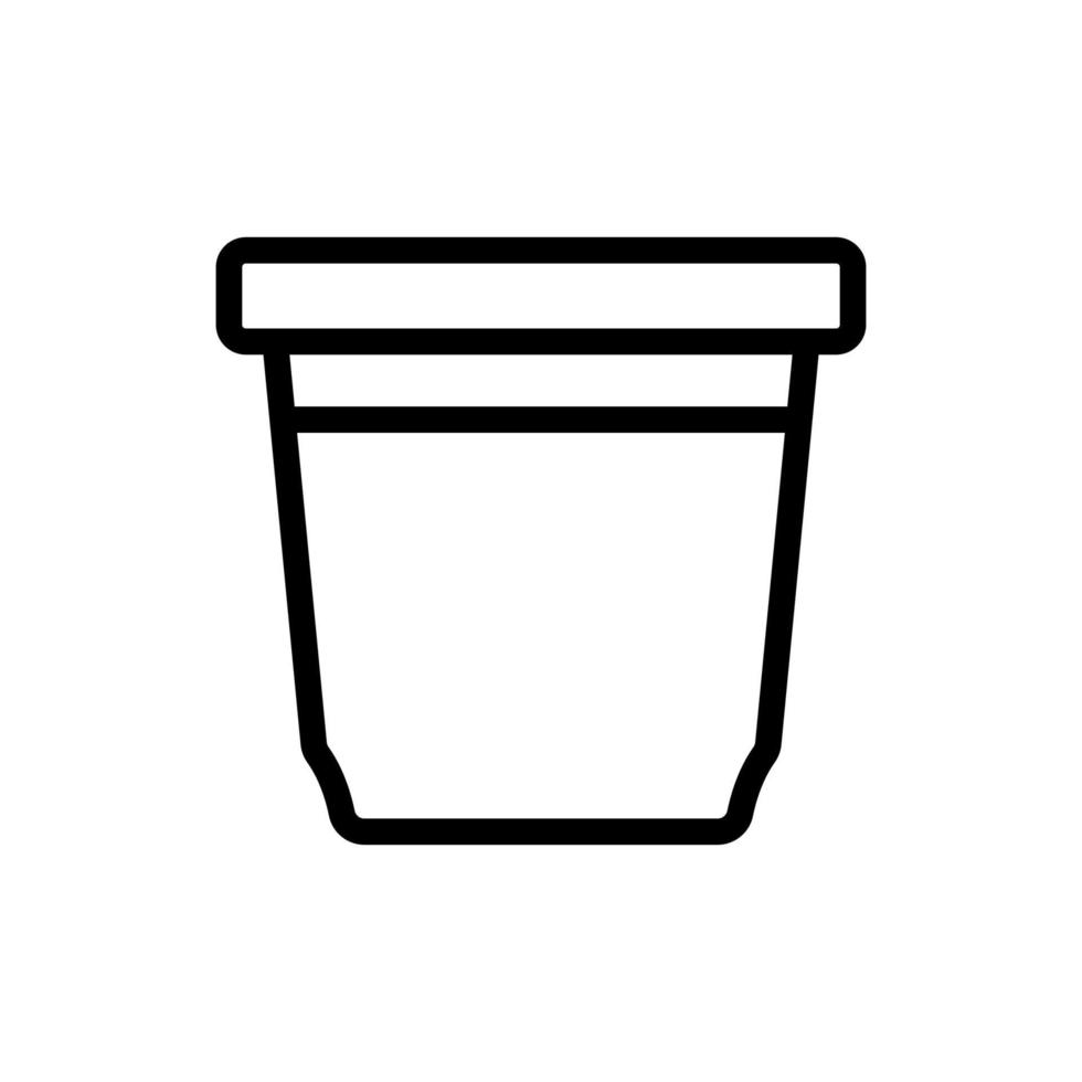 food container rectangular upright icon vector outline illustration