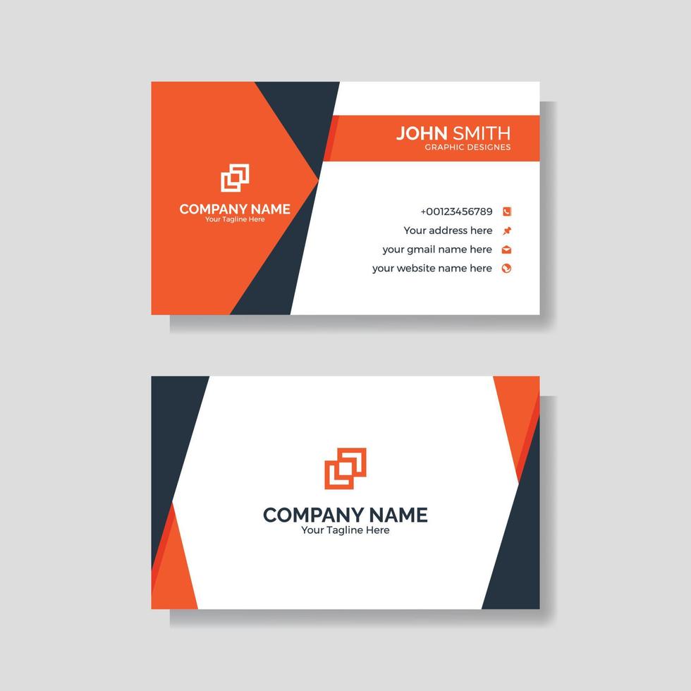 Corporate Colorful Visiting Card Design vector