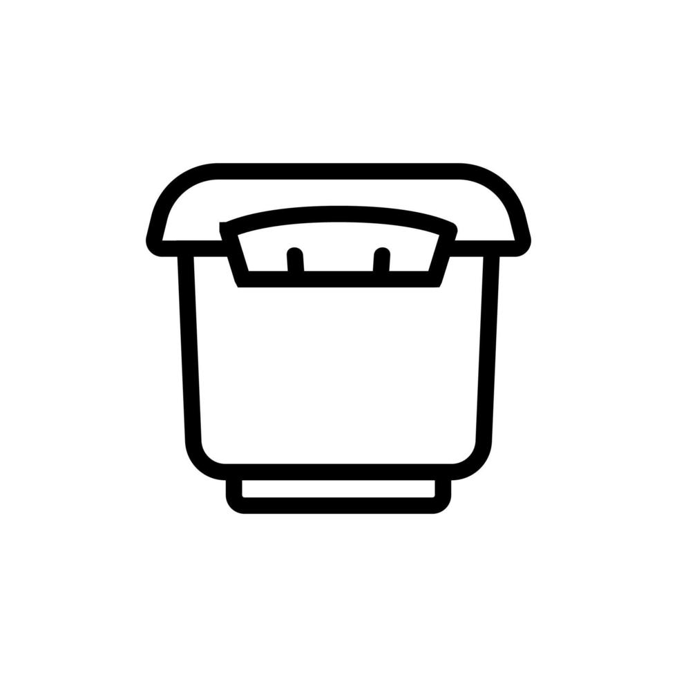 tightly closed storage container icon vector outline illustration
