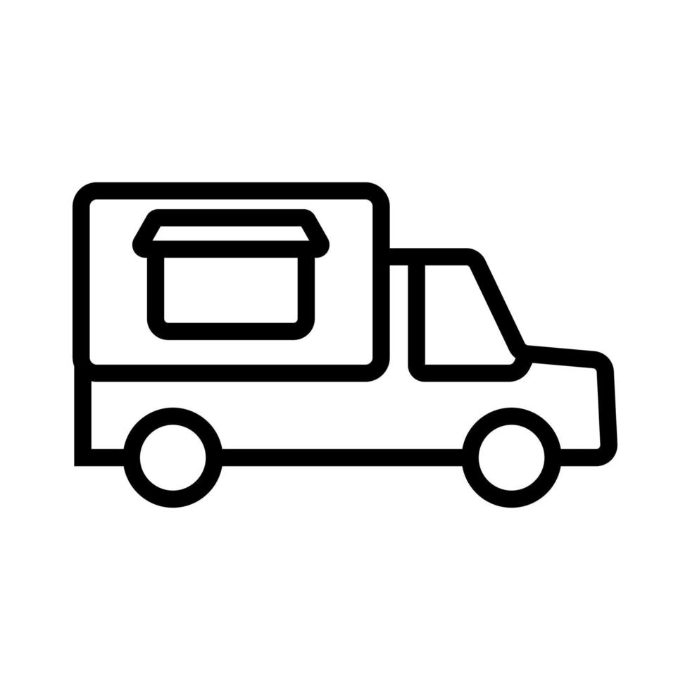 Food truck icon vector. Isolated contour symbol illustration vector