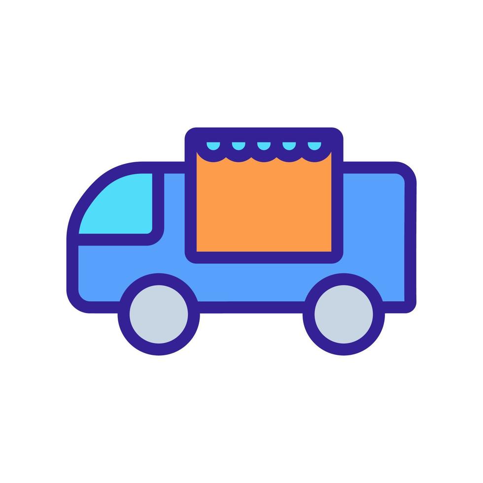 Food truck icon vector. Isolated contour symbol illustration vector