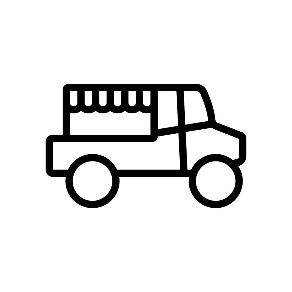 vector de icono de camión de comida. ilustración de símbolo de contorno aislado