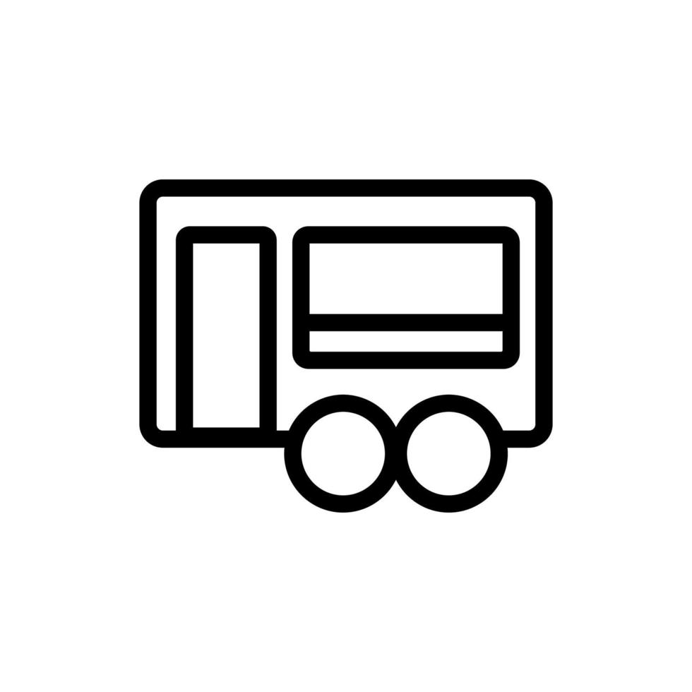 Food truck icon vector. Isolated contour symbol illustration vector