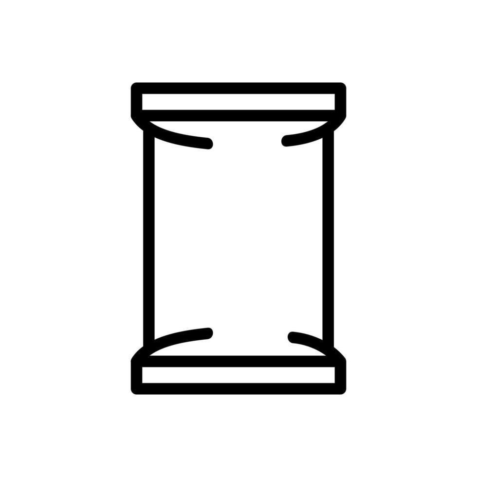 ilustración de contorno de vector de icono de embalaje de lámina