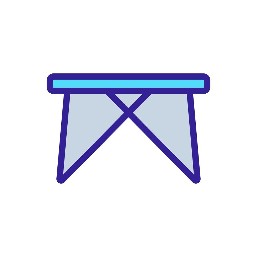 folding table for portable barbecue icon vector outline illustration