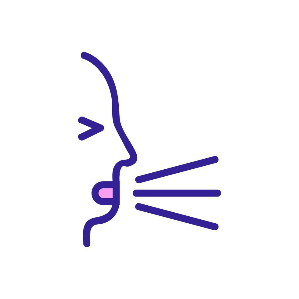 cough icon vector. Isolated contour symbol illustration vector