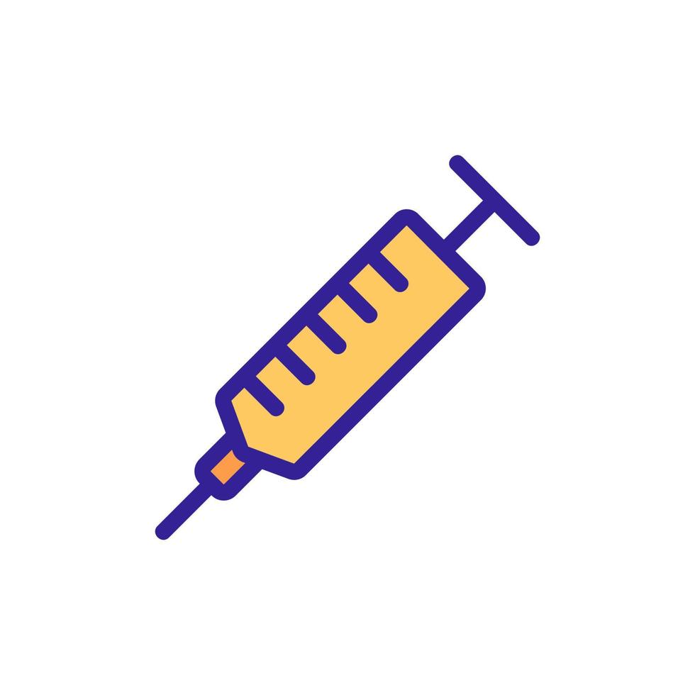 syringe icon vector. Isolated contour symbol illustration vector