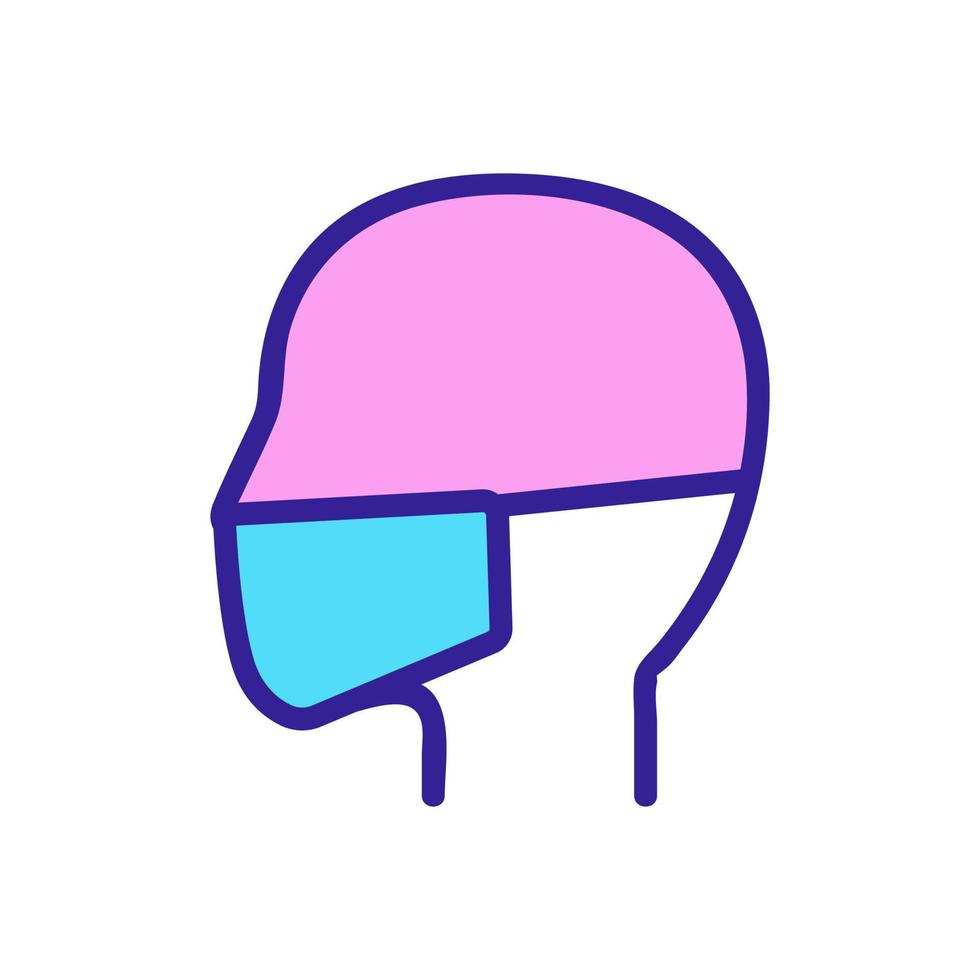 head, mask icon vector. Isolated contour symbol illustration vector