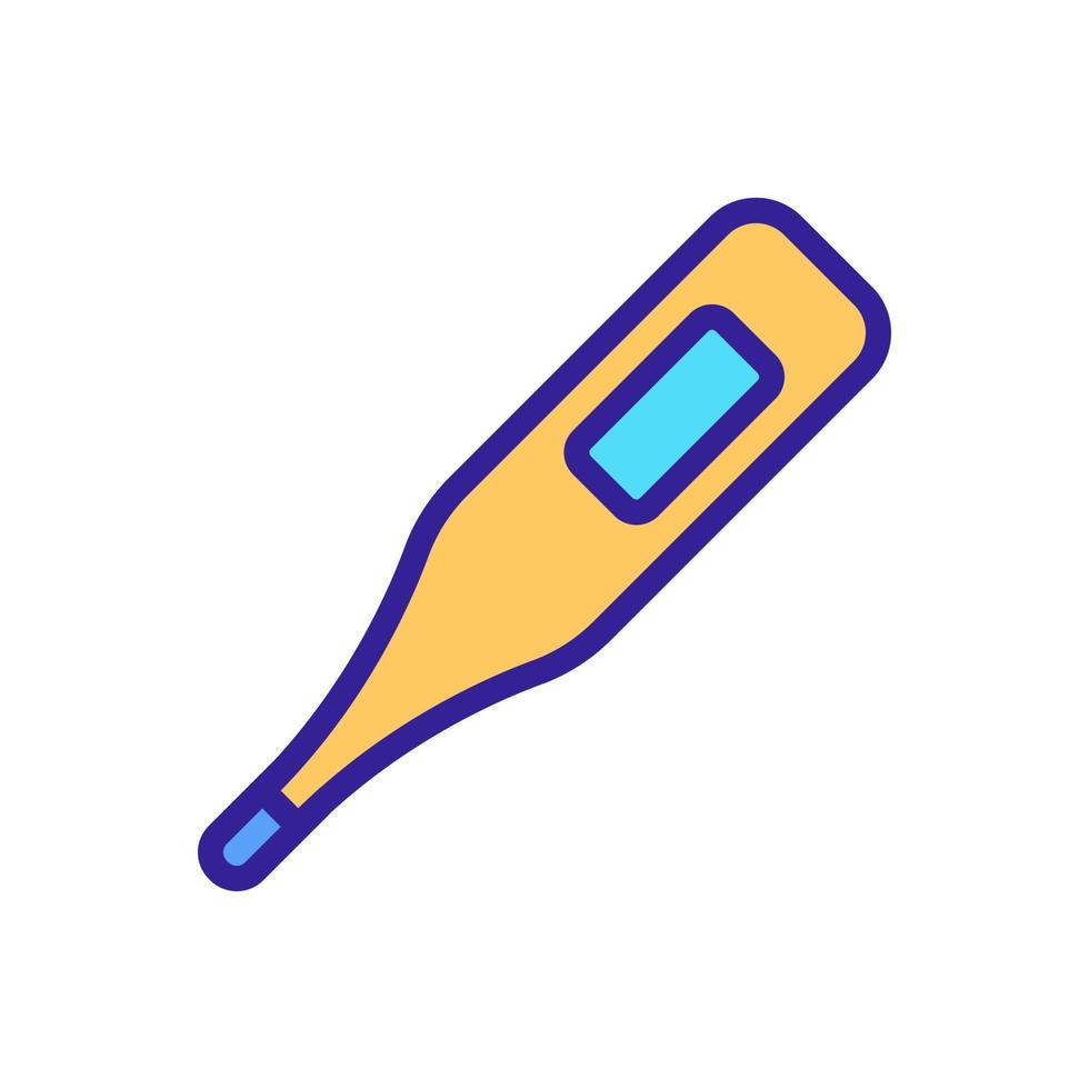the thermometer icon is a vector. Isolated contour symbol illustration vector