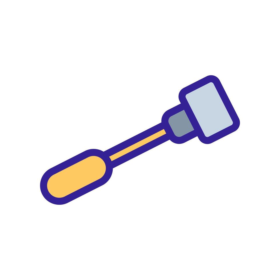 skewer with slice of food icon vector outline