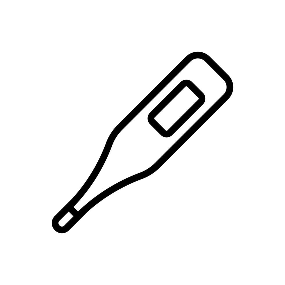 the thermometer icon is a vector. Isolated contour symbol illustration vector