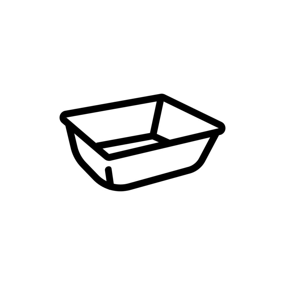 foil dishes icon vector outline illustration