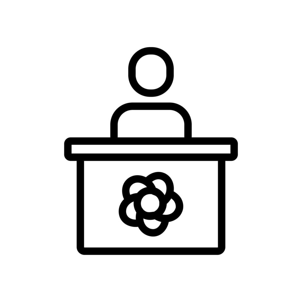 flower shop seller icon vector outline illustration