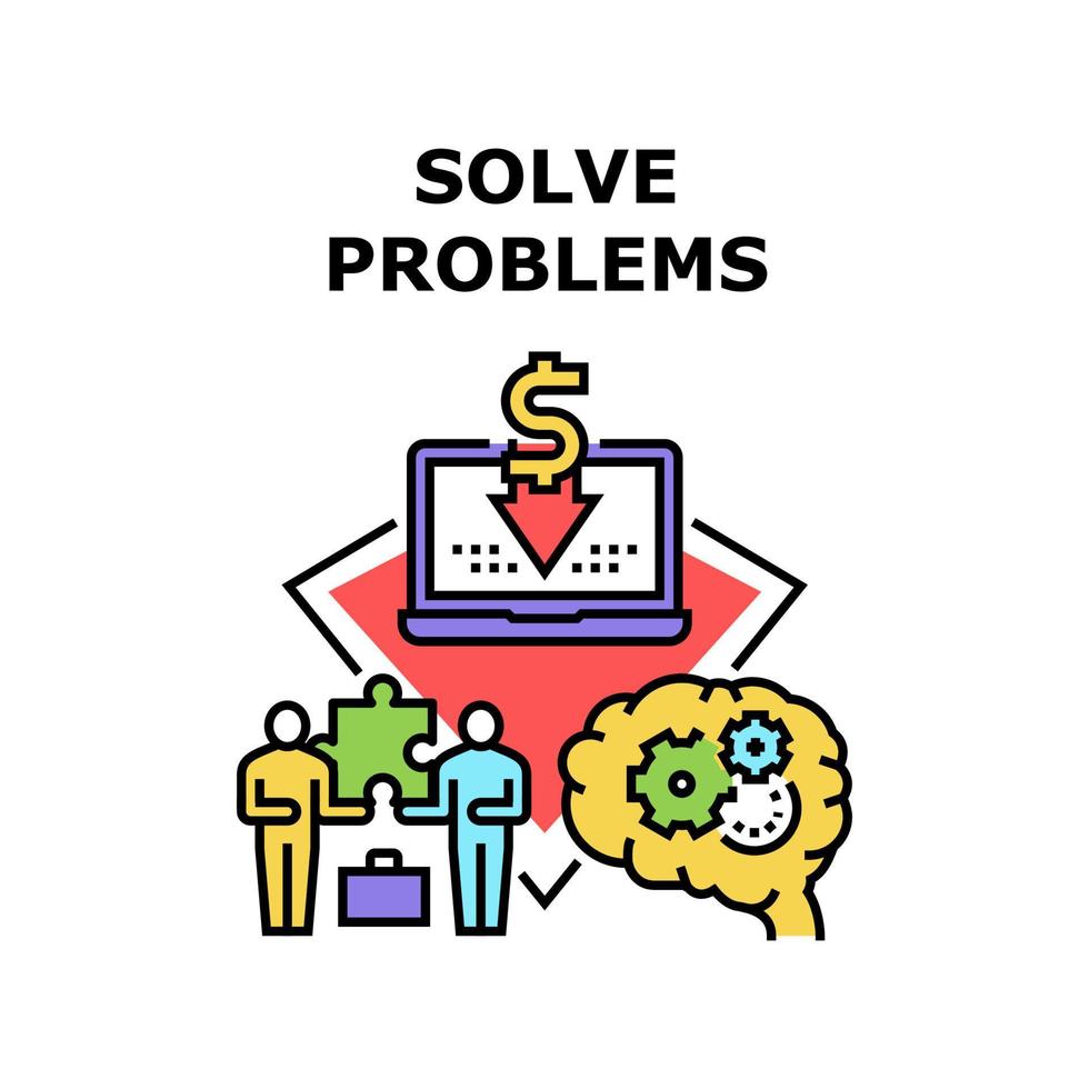 Solve Problems Vector Concept Color Illustration