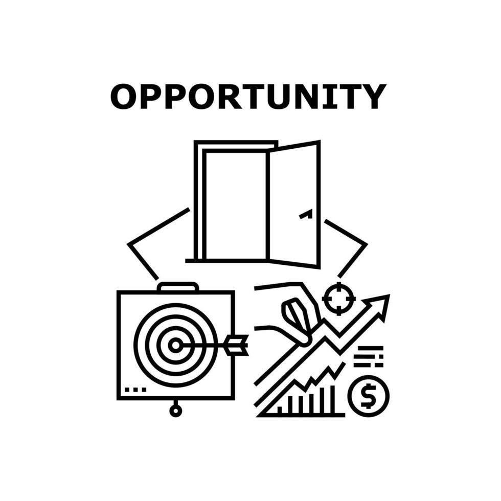 Opportunity Vector Concept Black Illustration