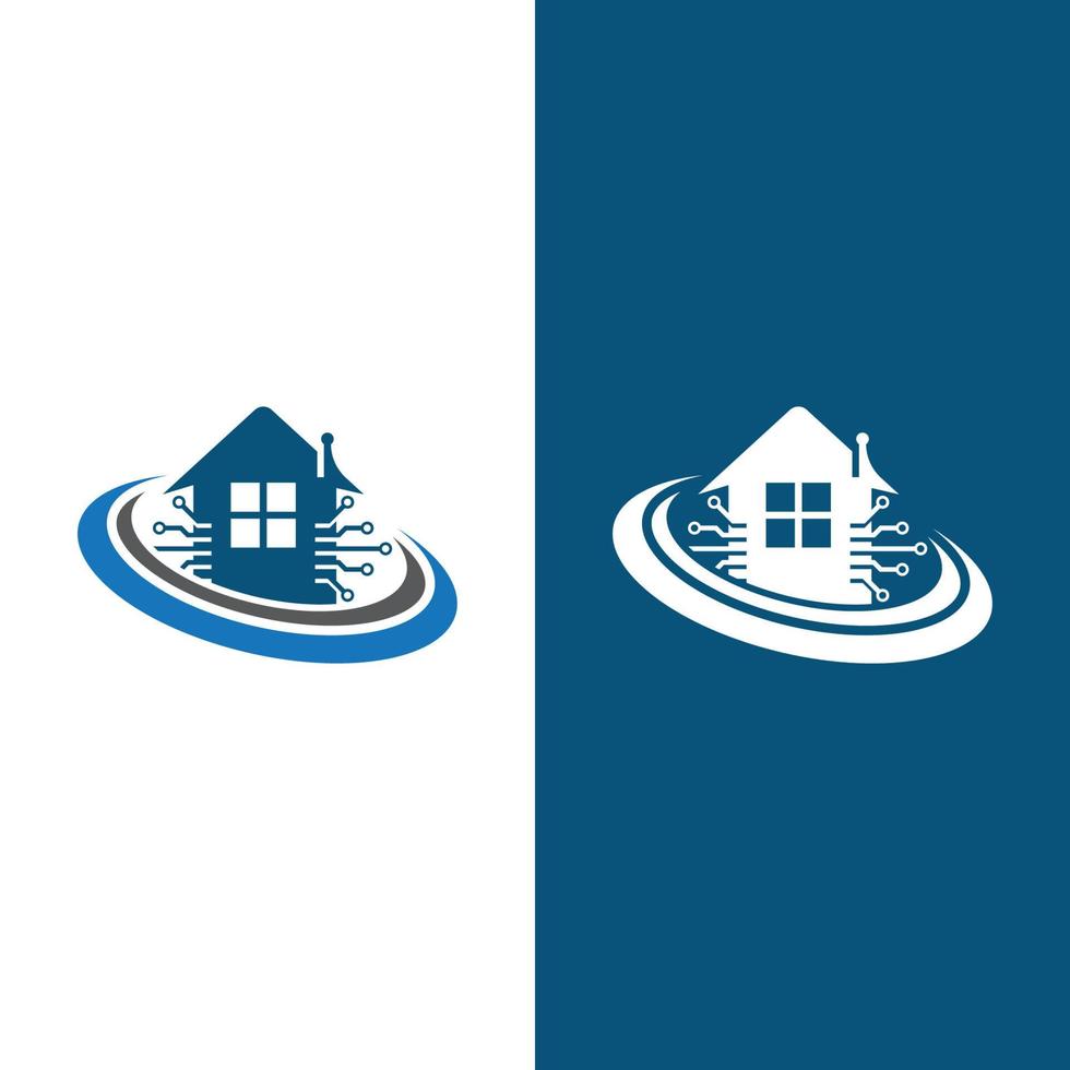 ilustración de vector de logotipo de tecnología doméstica