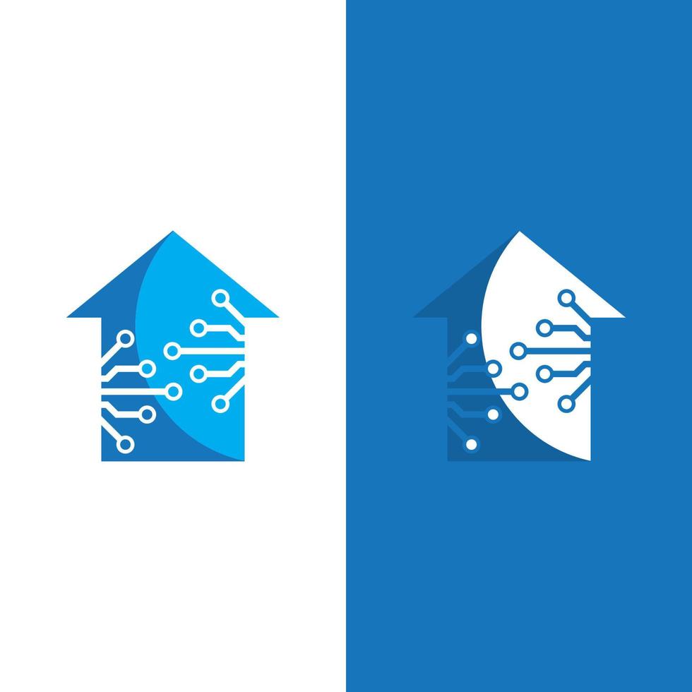 home tech logo vector illustration