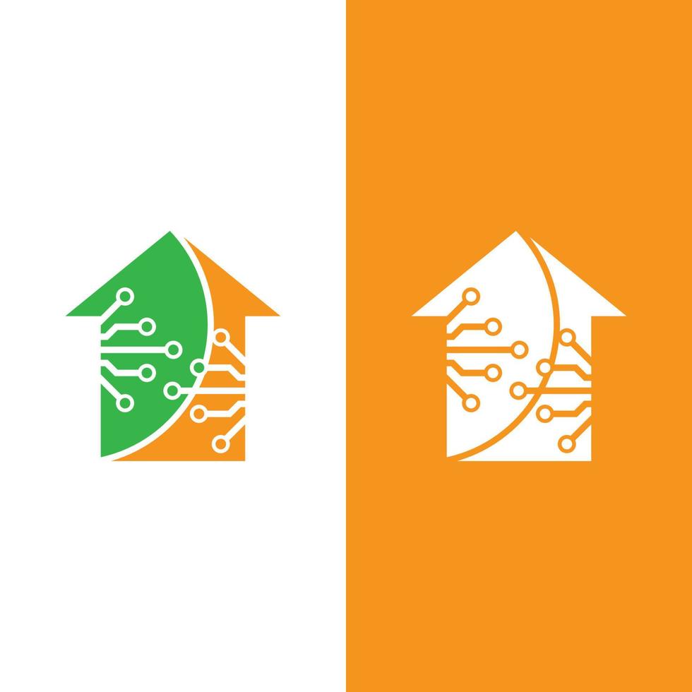 home tech logo vector illustration
