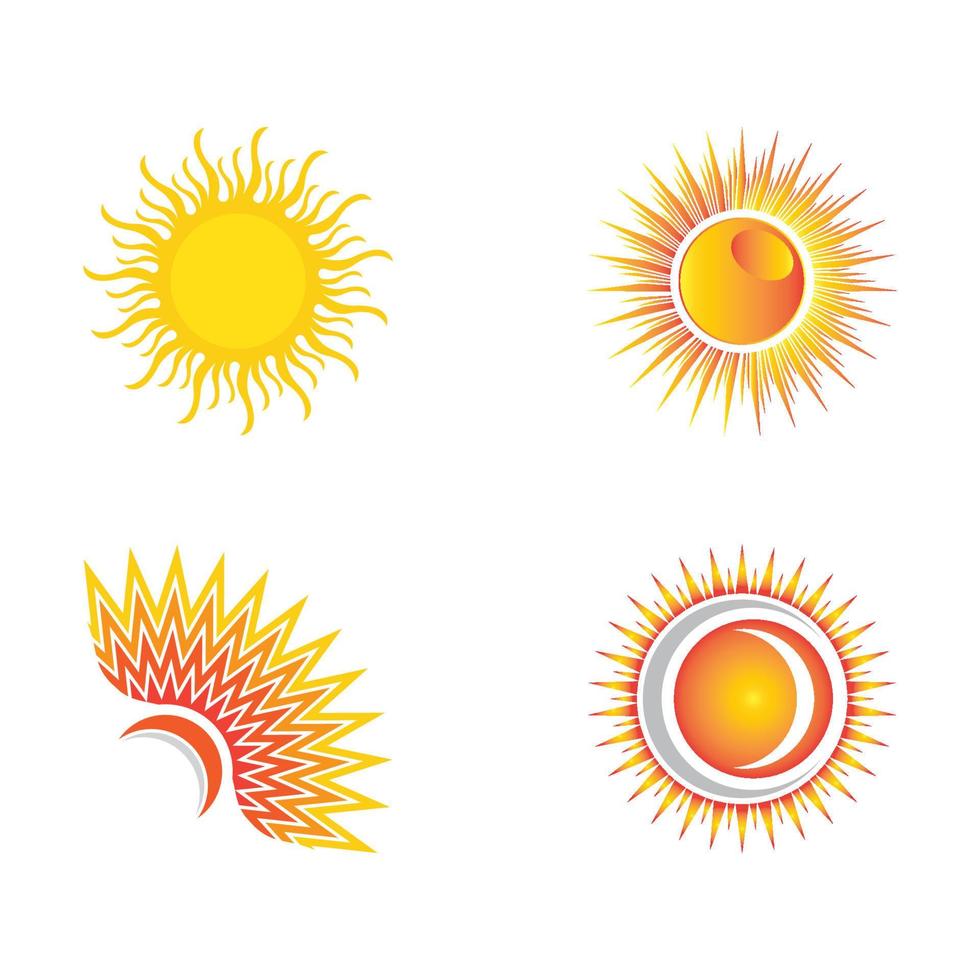 icono de ilustración de vector de sol