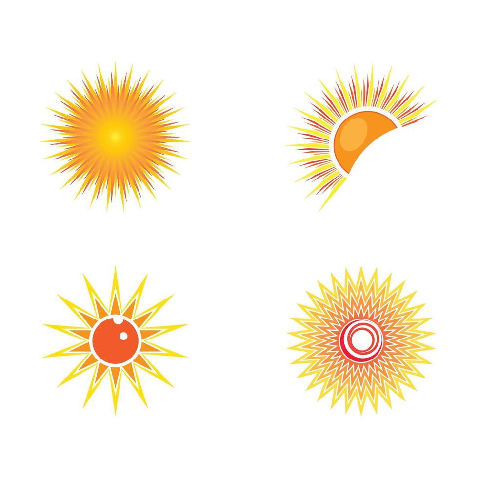 icono de ilustración de vector de sol