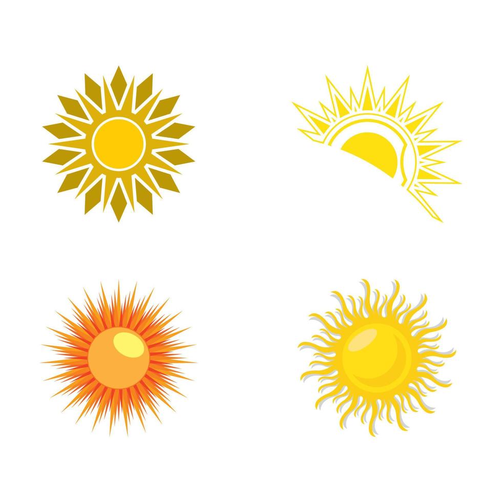 icono de ilustración de vector de sol